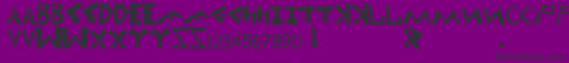 Uni1 Font – Black Fonts on Purple Background