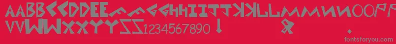 Uni1 Font – Gray Fonts on Red Background