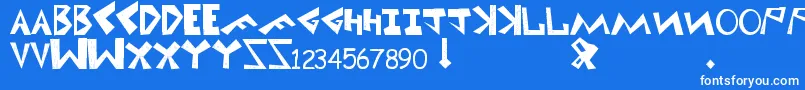 Uni1 Font – White Fonts on Blue Background