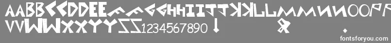 フォントUni1 – 灰色の背景に白い文字