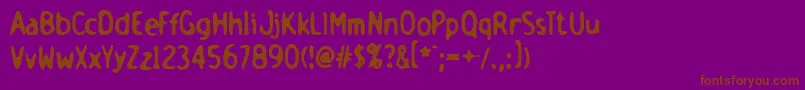 Holsb-fontti – ruskeat fontit violetilla taustalla