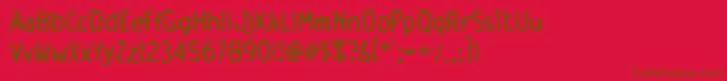 フォントHolsb – 赤い背景に茶色の文字