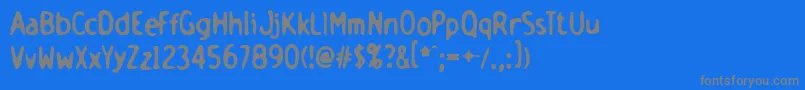 フォントHolsb – 青い背景に灰色の文字