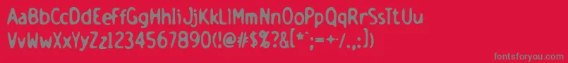 フォントHolsb – 赤い背景に灰色の文字