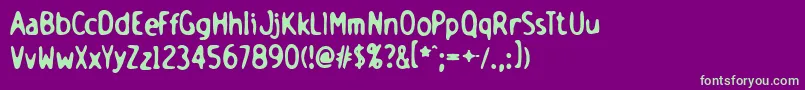 Holsb Font – Green Fonts on Purple Background