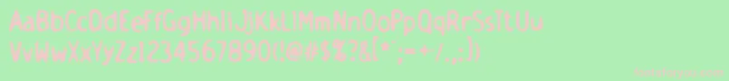 フォントHolsb – 緑の背景にピンクのフォント