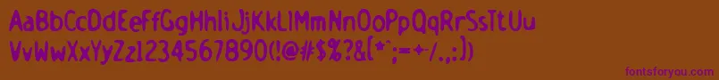 Шрифт Holsb – фиолетовые шрифты на коричневом фоне