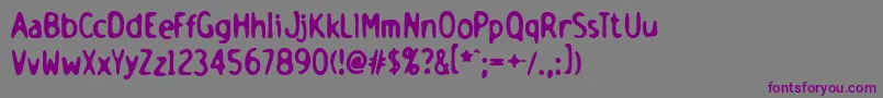 Шрифт Holsb – фиолетовые шрифты на сером фоне