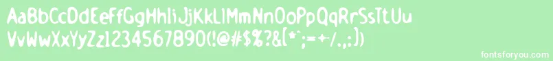 フォントHolsb – 緑の背景に白い文字