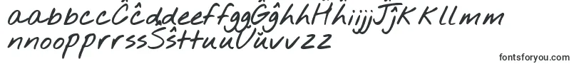 Czcionka Nothingyoucoulddobold – esperanto czcionki