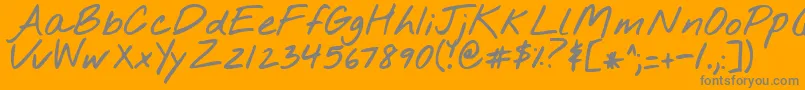 Nothingyoucoulddobold Font – Gray Fonts on Orange Background