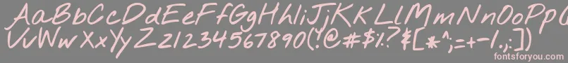 Шрифт Nothingyoucoulddobold – розовые шрифты на сером фоне
