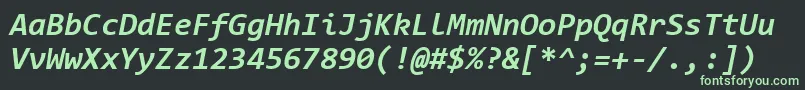Шрифт ConsolasBoldItalic – зелёные шрифты на чёрном фоне