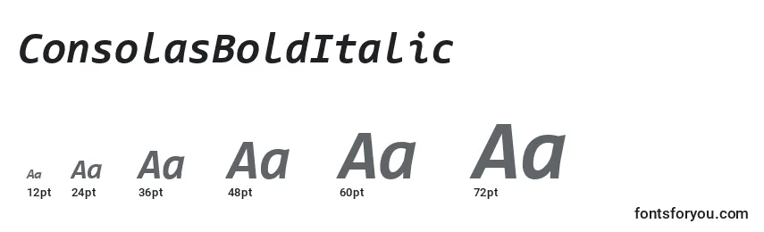 ConsolasBoldItalic Font Sizes