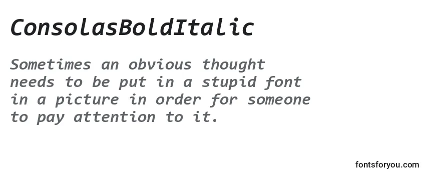 ConsolasBoldItalic Font