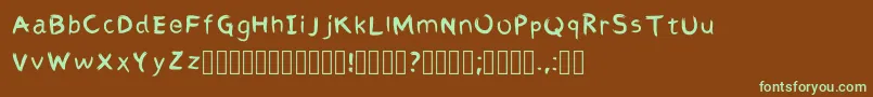 AbbiRegular Font – Green Fonts on Brown Background