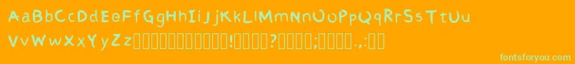 En savoir plus sur la police AbbiRegular Police AbbiRegular – polices vertes sur fond orange