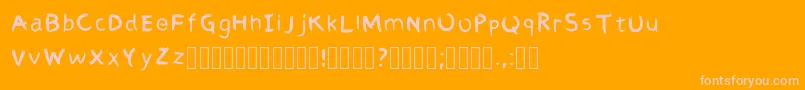 AbbiRegular Font – Pink Fonts on Orange Background
