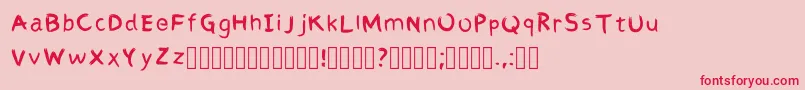 AbbiRegular Font – Red Fonts on Pink Background