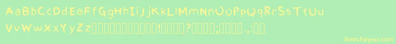 AbbiRegular Font – Yellow Fonts on Green Background
