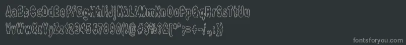 FidgetyBrk Font – Gray Fonts on Black Background