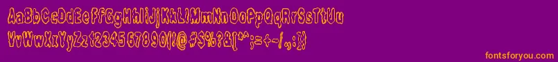 FidgetyBrk Font – Orange Fonts on Purple Background