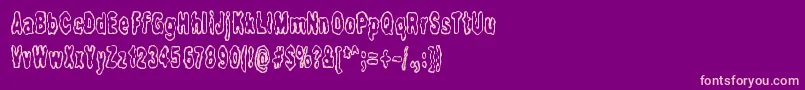 FidgetyBrk Font – Pink Fonts on Purple Background