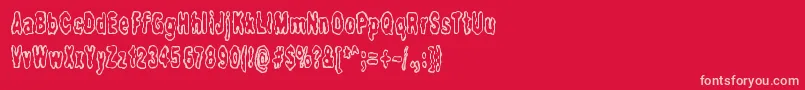 FidgetyBrk Font – Pink Fonts on Red Background