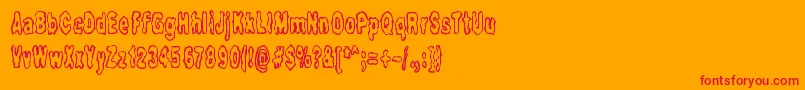 FidgetyBrk Font – Red Fonts on Orange Background