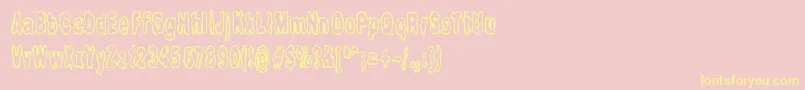 FidgetyBrk Font – Yellow Fonts on Pink Background