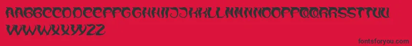 OverTheMountain Font – Black Fonts on Red Background