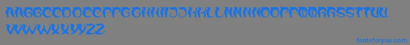 OverTheMountain Font – Blue Fonts on Gray Background