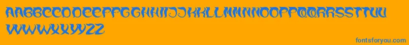 More about OverTheMountain Font OverTheMountain Font – Blue Fonts on Orange Background