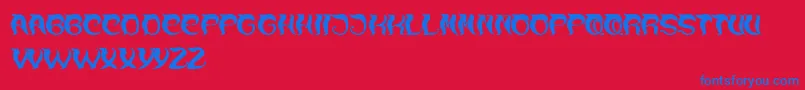 OverTheMountain Font – Blue Fonts on Red Background