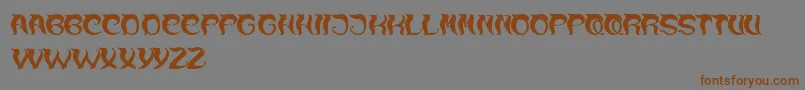 OverTheMountain Font – Brown Fonts on Gray Background