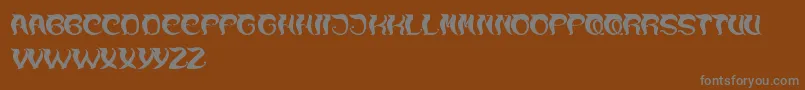 OverTheMountain Font – Gray Fonts on Brown Background