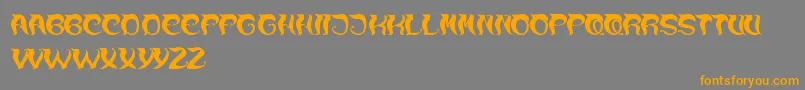 OverTheMountain-fontti – oranssit fontit harmaalla taustalla