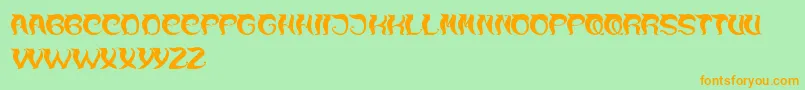 OverTheMountain Font – Orange Fonts on Green Background