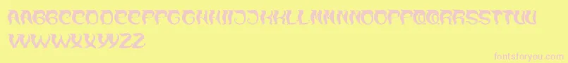OverTheMountain Font – Pink Fonts on Yellow Background