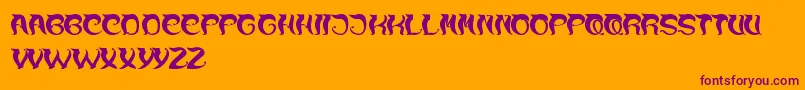 OverTheMountain Font – Purple Fonts on Orange Background