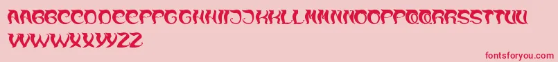 OverTheMountain Font – Red Fonts on Pink Background