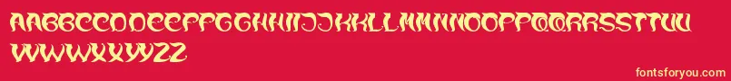 OverTheMountain Font – Yellow Fonts on Red Background