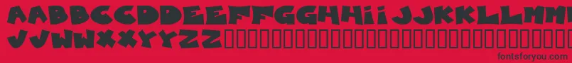 BlueberryFoxhound Font – Black Fonts on Red Background