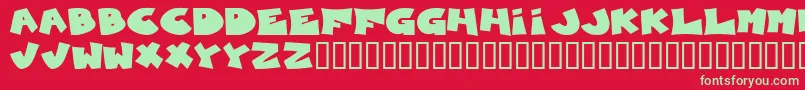BlueberryFoxhound Font – Green Fonts on Red Background