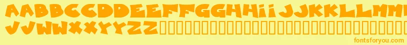 fuente BlueberryFoxhound – Fuentes Naranjas Sobre Fondo Amarillo