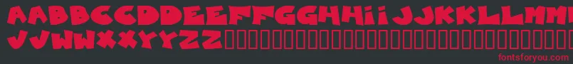 BlueberryFoxhound Font – Red Fonts on Black Background