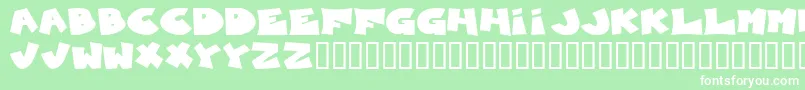 フォントBlueberryFoxhound – 緑の背景に白い文字