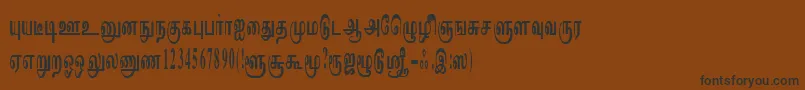 ImayamRegular Font – Black Fonts on Brown Background