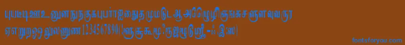 Шрифт ImayamRegular – синие шрифты на коричневом фоне