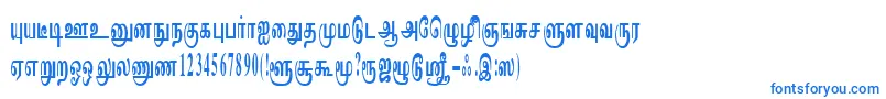 ImayamRegular Font – Blue Fonts on White Background